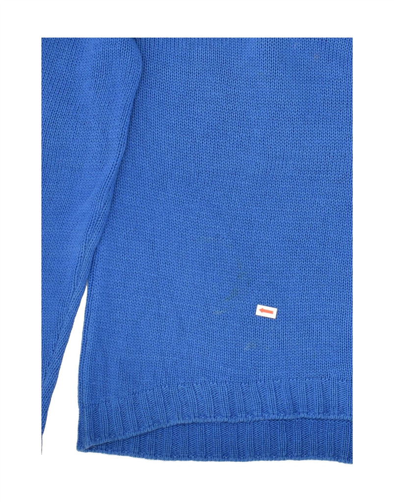 MASSIMO DUTTI Womens Boat Neck Jumper Sweater UK 12 Medium Blue Cotton | Vintage Massimo Dutti | Thrift | Second-Hand Massimo Dutti | Used Clothing | Messina Hembry 