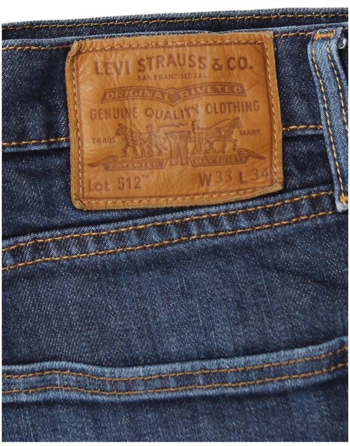 Levi's Mens Slim Tapered Jeans W33 L31 Blue Cotton