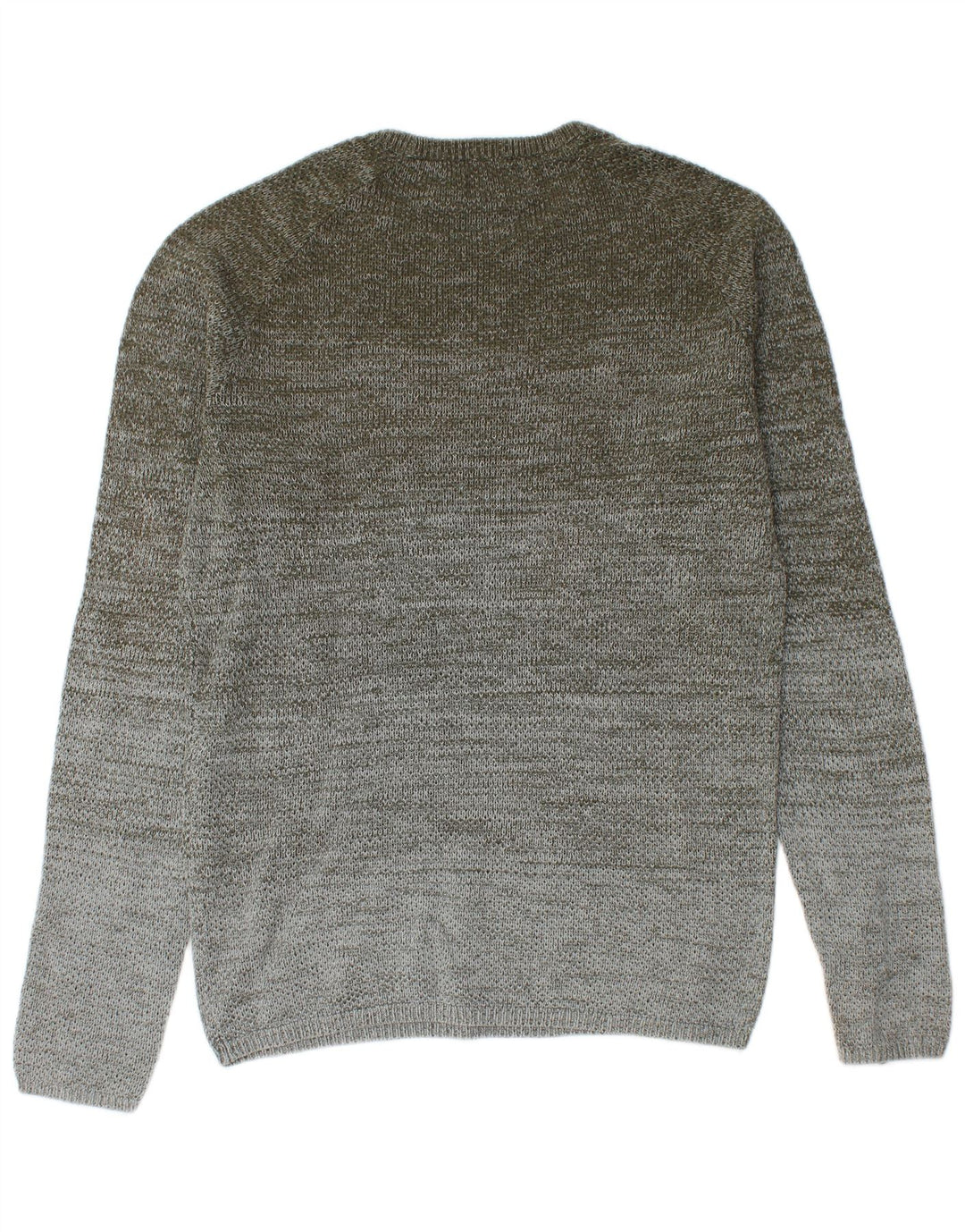 Jack & Jones Mens Crew Neck Jumper Sweater Medium Khaki Colourblock Cotton