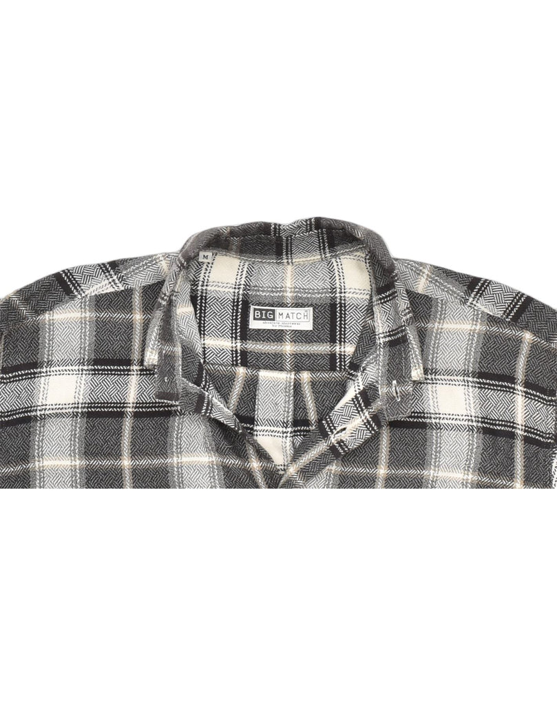 VINTAGE Mens Flannel Shirt Medium Grey Check | Vintage | Thrift | Second-Hand | Used Clothing | Messina Hembry 