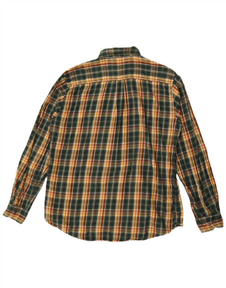 Kappa Mens Flannel Shirt XL Green Check Cotton