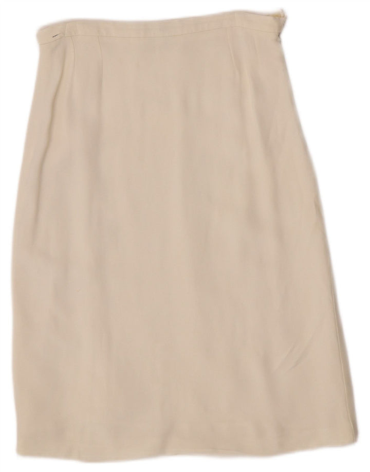 Max Mara Womens Midi Skirt W28 Medium Off White