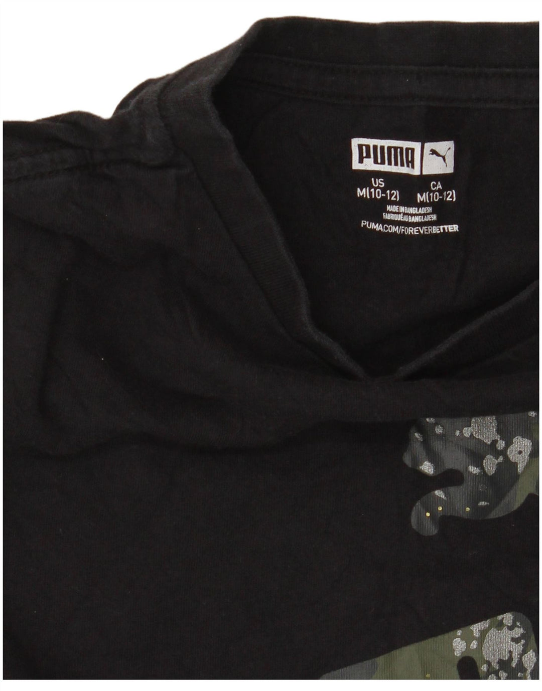 PUMA Boys Graphic T-Shirt Top 10-11 Years Medium  Black