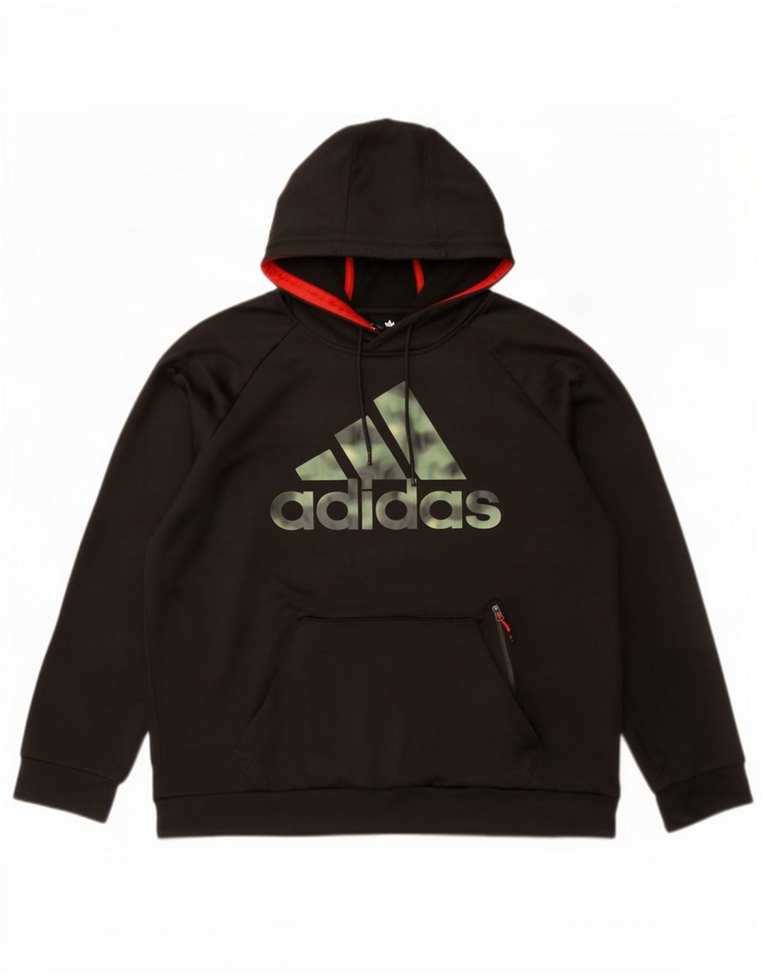 Adidas Mens Graphic Hoodie Jumper XL Black Polyester
