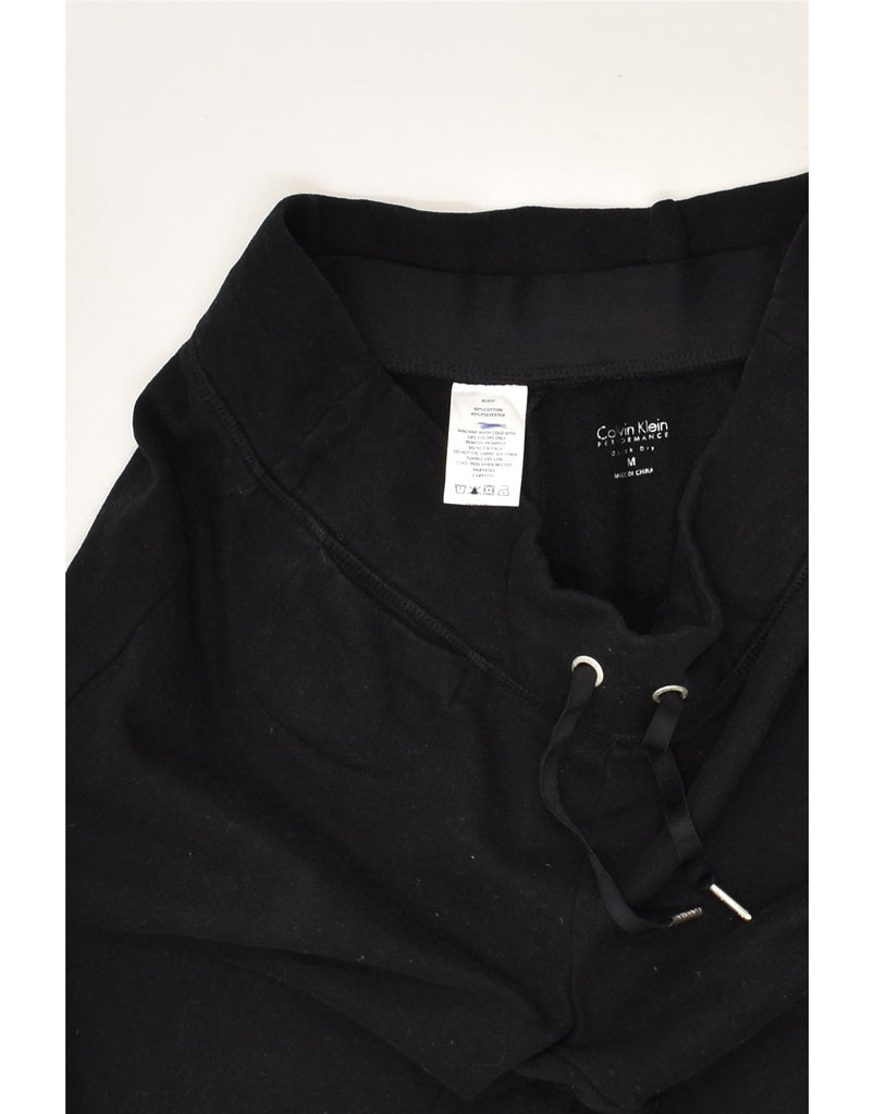 CALVIN KLEIN Womens Tracksuit Trousers Joggers UK 14 Medium Black Cotton | Vintage Calvin Klein | Thrift | Second-Hand Calvin Klein | Used Clothing | Messina Hembry 