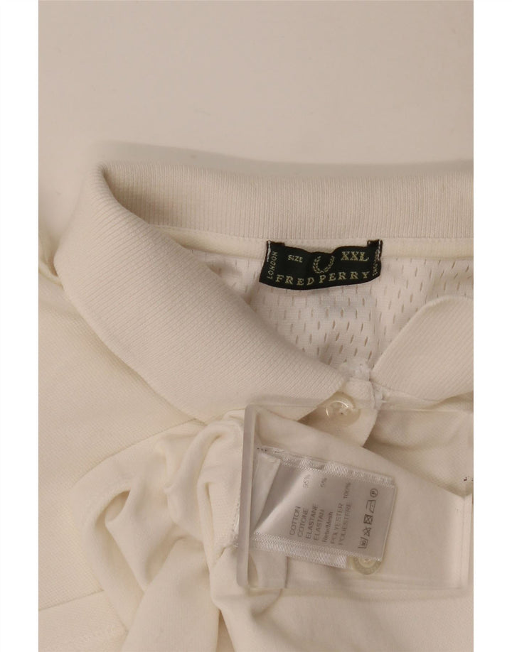 Fred Perry Womens Polo Shirt UK 20 2XL White Cotton