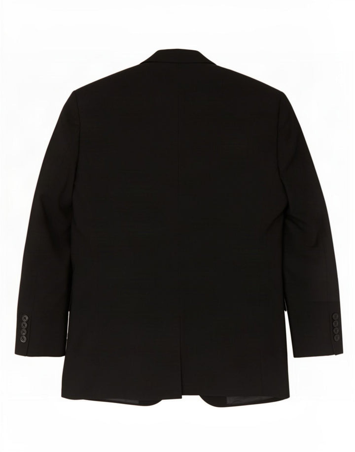 Marks & Spencer Mens 2 Button Blazer Jacket UK 38 Medium Black Polyester