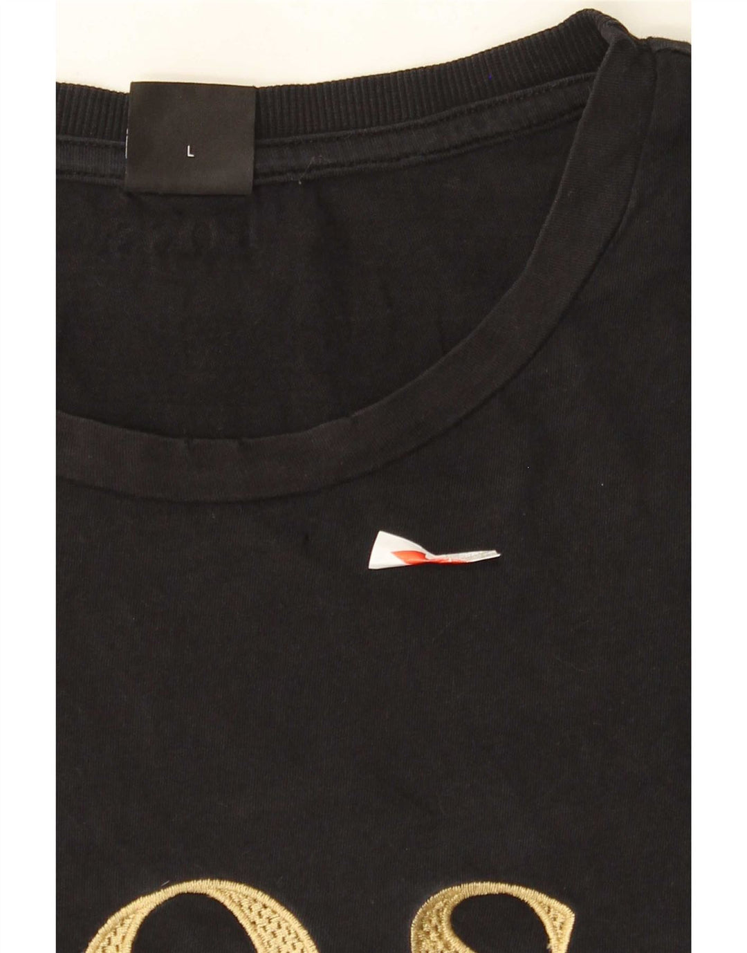 Hugo Boss Mens Graphic T-Shirt Top Large Black Cotton