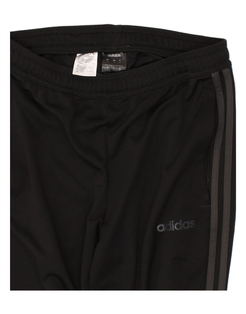 ADIDAS Mens Graphic Tracksuit Trousers Small  Black Polyester | Vintage Adidas | Thrift | Second-Hand Adidas | Used Clothing | Messina Hembry 