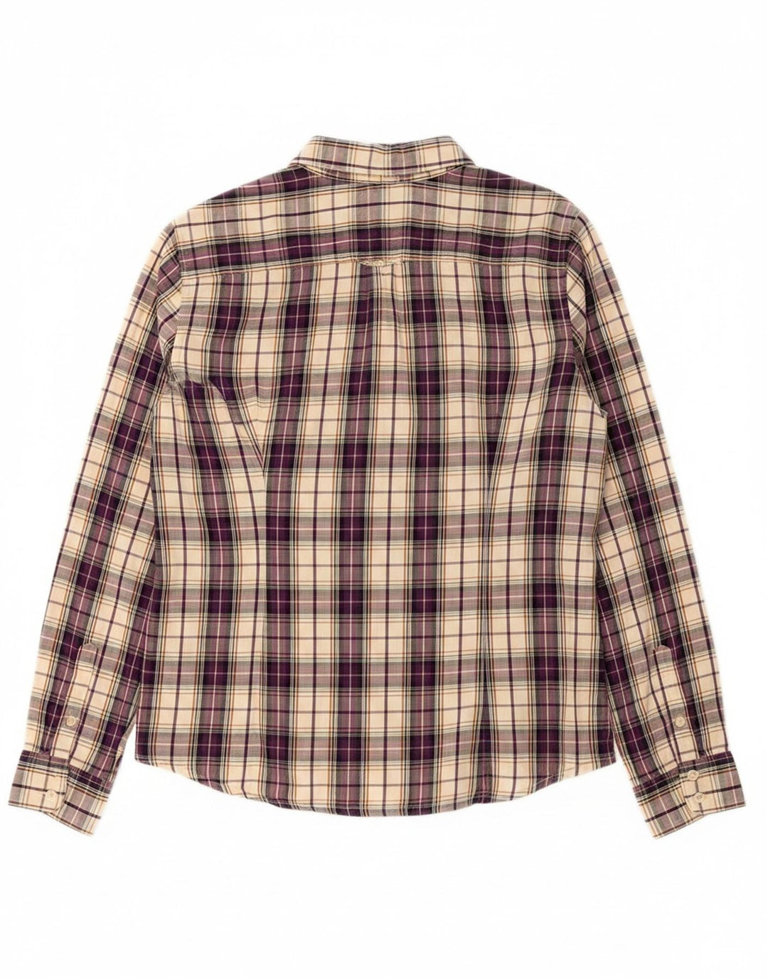 ESPRIT Womens Shirt UK 12 Medium Purple Check Cotton