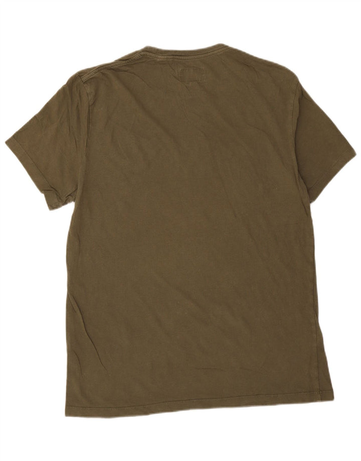 Jack Wills Mens Graphic T-Shirt Top Medium Khaki Cotton