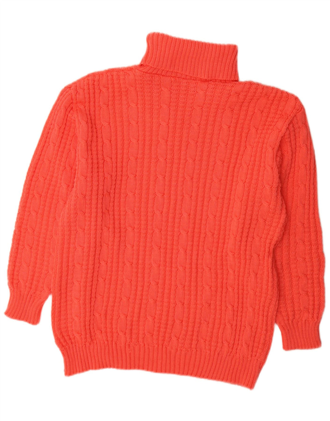 Vintage Womens Roll Neck Jumper Sweater UK 16 Large Red