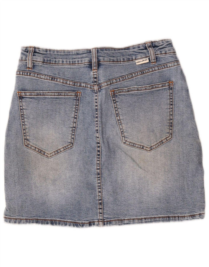 Billabong Womens Denim Skirt W30 Medium Blue Cotton