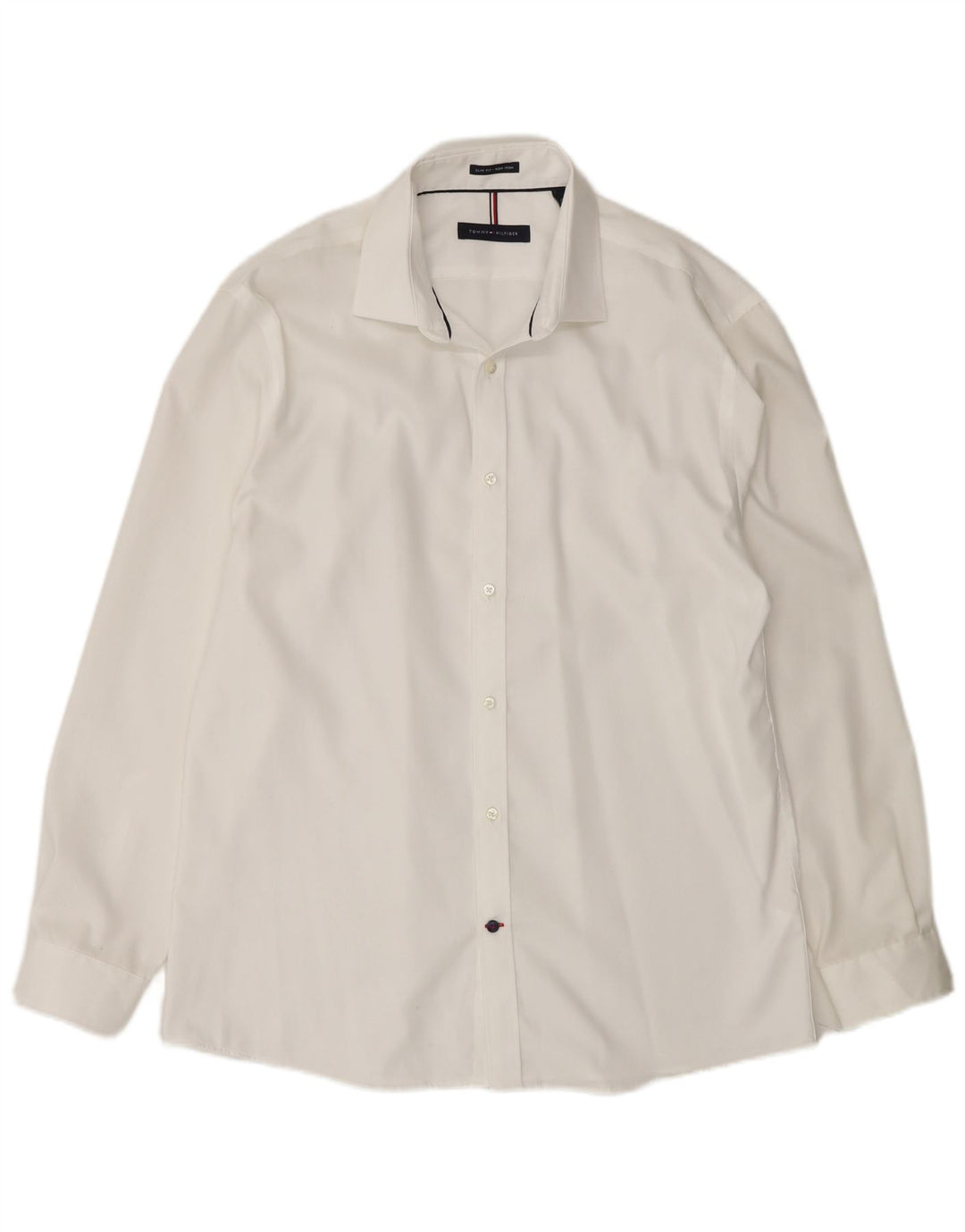 Tommy Hilfiger Mens Slim Fit Shirt Size 16 Large White