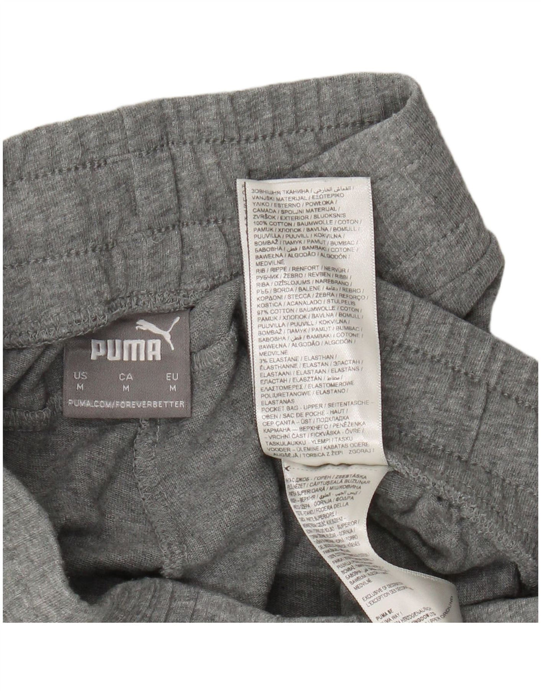 PUMA Womens Tracksuit Trousers Joggers UK 14 Medium  Grey Cotton