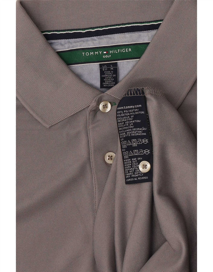 Tommy Hilfiger Mens Polo Shirt Medium Grey Polyester
