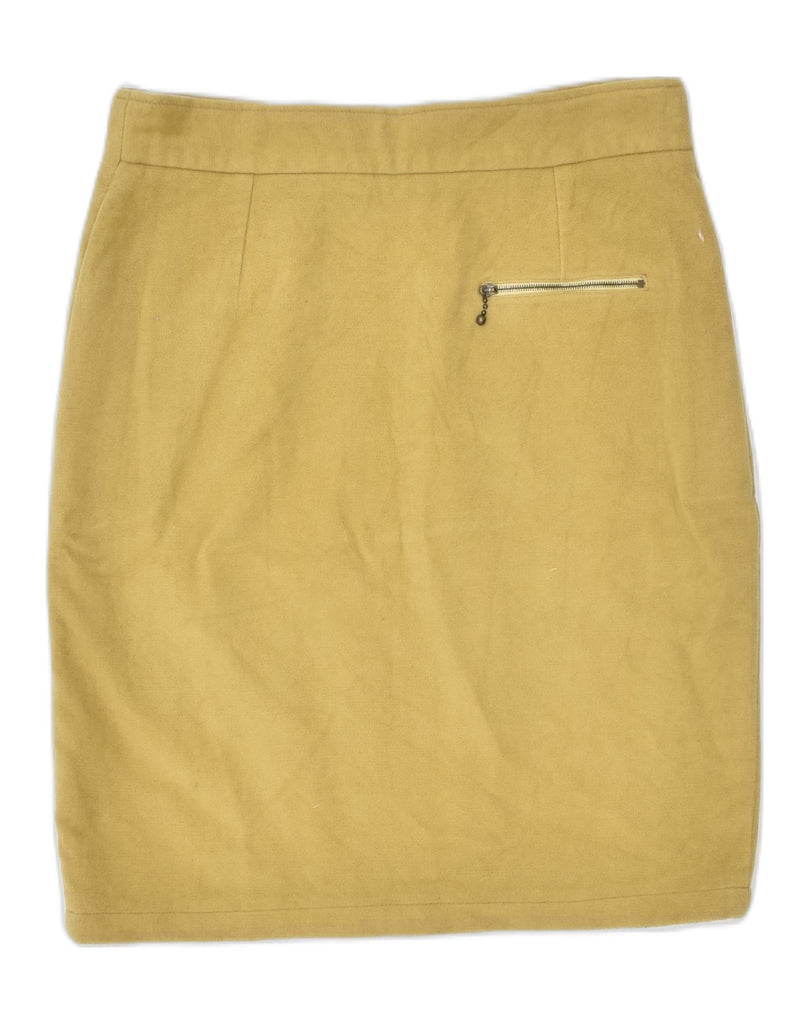 VINTAGE Womens High Waist Pencil Skirt IT 46 Large W30  Beige Cotton | Vintage Vintage | Thrift | Second-Hand Vintage | Used Clothing | Messina Hembry 