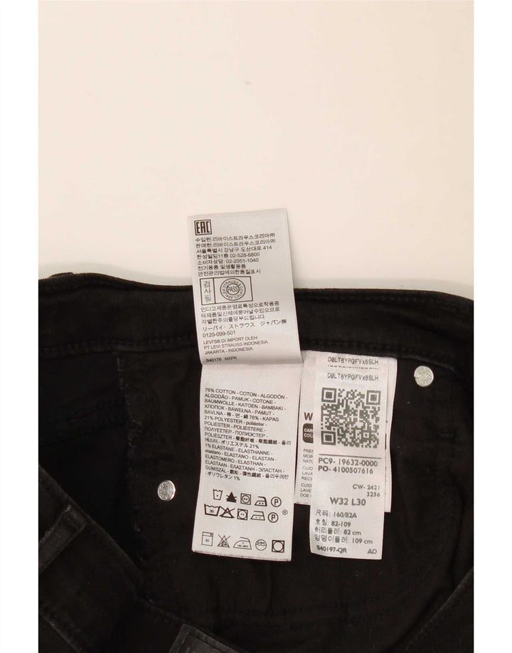 Levi's Womens 315 Shaping Bootcut Jeans W32 L30 Black Cotton