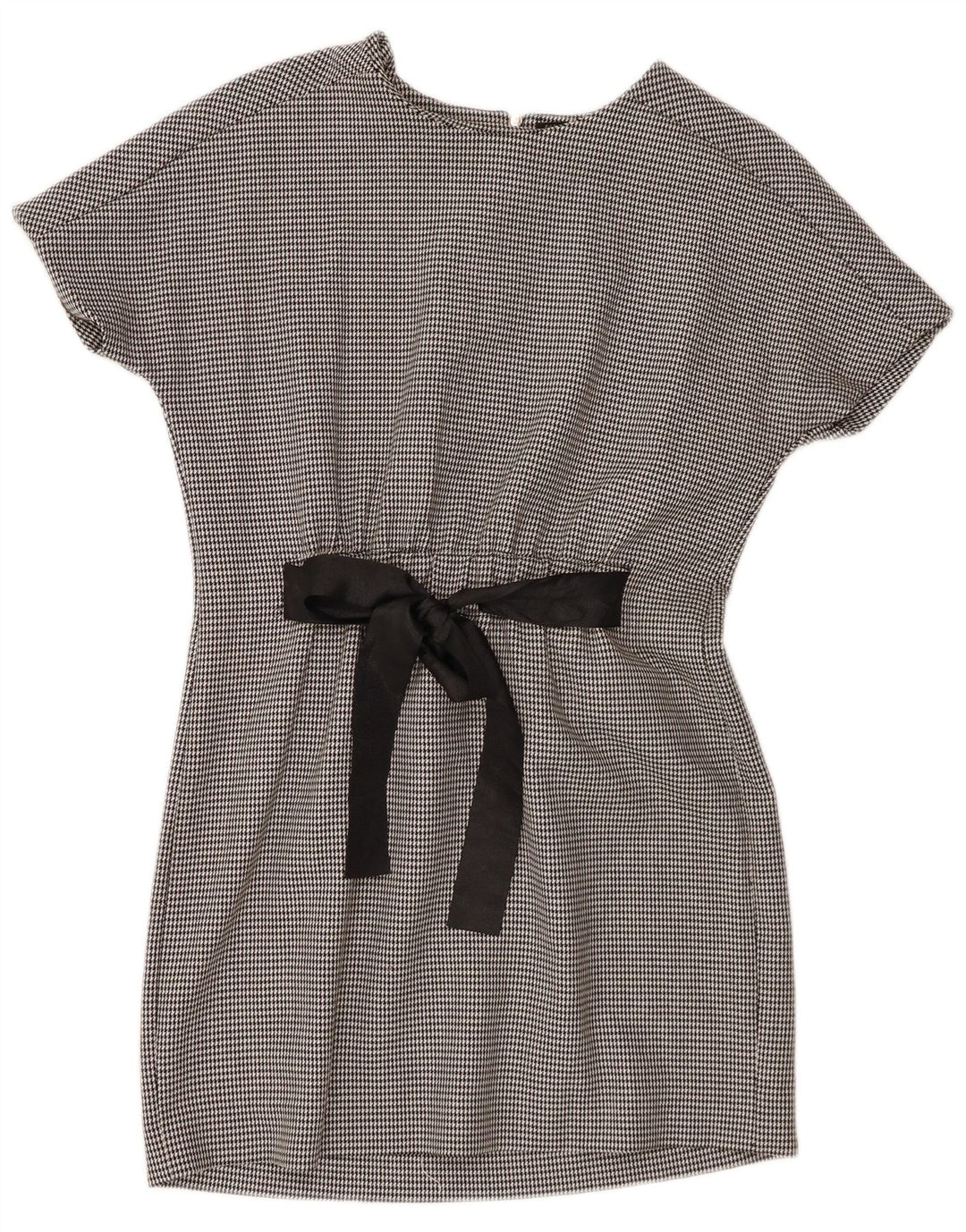 Zara Womens Trafaluc Basic Dress UK 10 Small Black Houndstooth Polyester