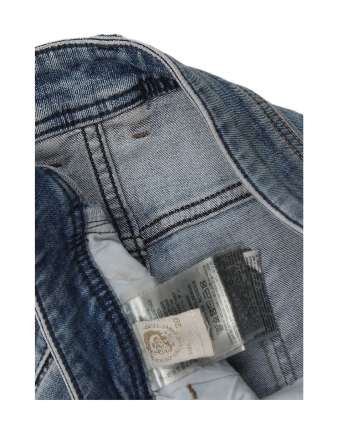 DIESEL Womens Distressed Skinny Jeans W30 L33 Blue Cotton Vintage Diesel and Second-Hand Diesel from Messina Hembry 