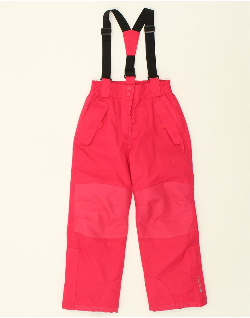 MOUNTAIN WAREHOUSE Girls Dungarees Ski Trousers 7-8 Years  Pink Polyester Vintage Mountain Warehouse and Second-Hand Mountain Warehouse from Messina Hembry 