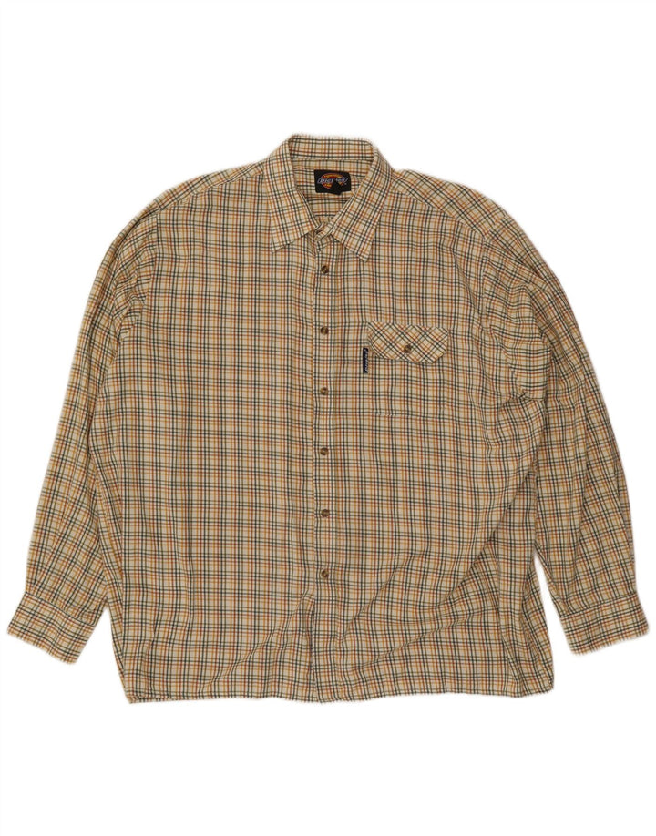 Dickies Mens Flannel Shirt 2XL Multicoloured Check Cotton