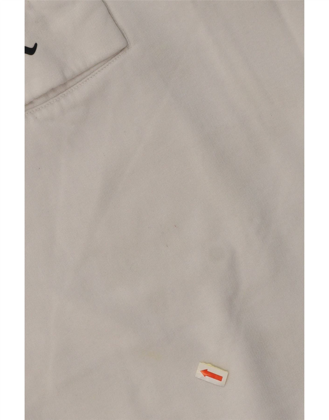 CHAMPION Mens Graphic Zip Neck Hoodie Jumper Medium White Cotton