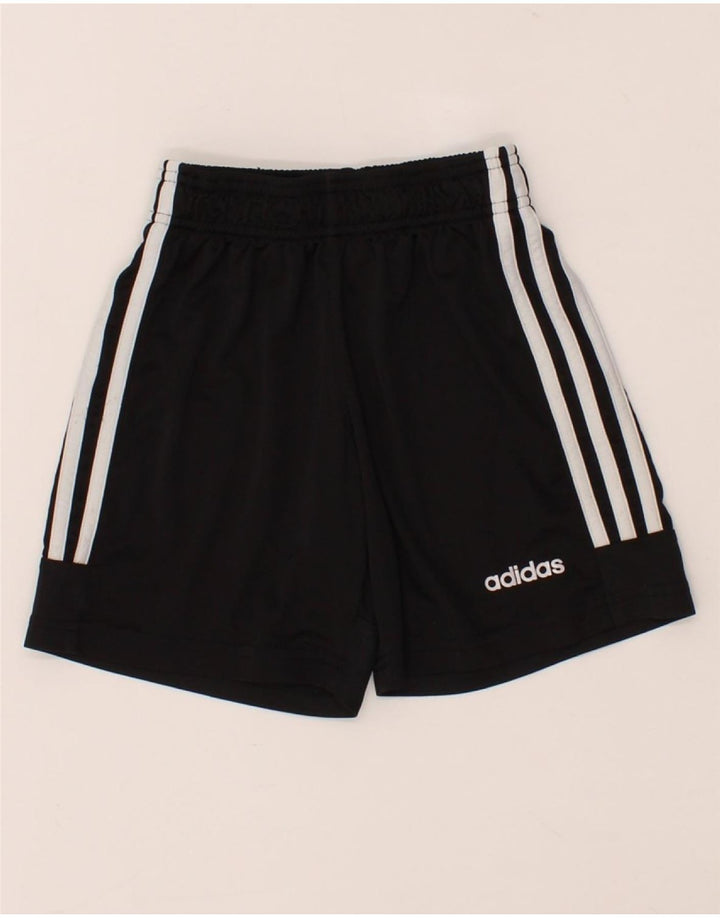 ADIDAS Boys Sport Shorts 9-10 Years Black Polyester Vintage Adidas and Second-Hand Adidas from Messina Hembry 