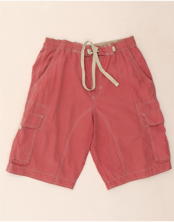 Marks & Spencer Mens Swimming Shorts Medium  Red Cotton