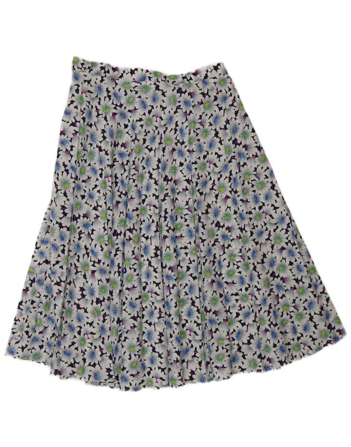 Vintage Womens Pleated Skirt W32 Large  Multicoloured Floral