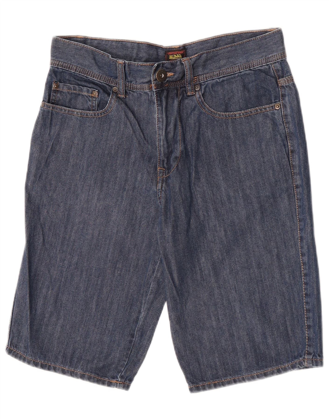 Von Dutch Mens Denim Shorts W29 Small Blue Cotton