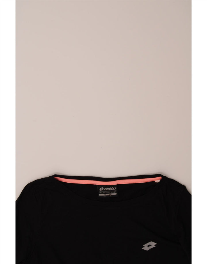 LOTTO Womens Top Long Sleeve UK 18 XL Black Vintage Lotto and Second-Hand Lotto from Messina Hembry 