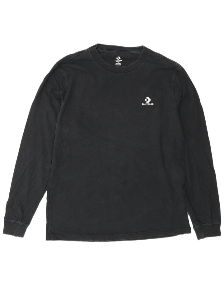 Converse Mens Top Long Sleeve Medium Black Cotton