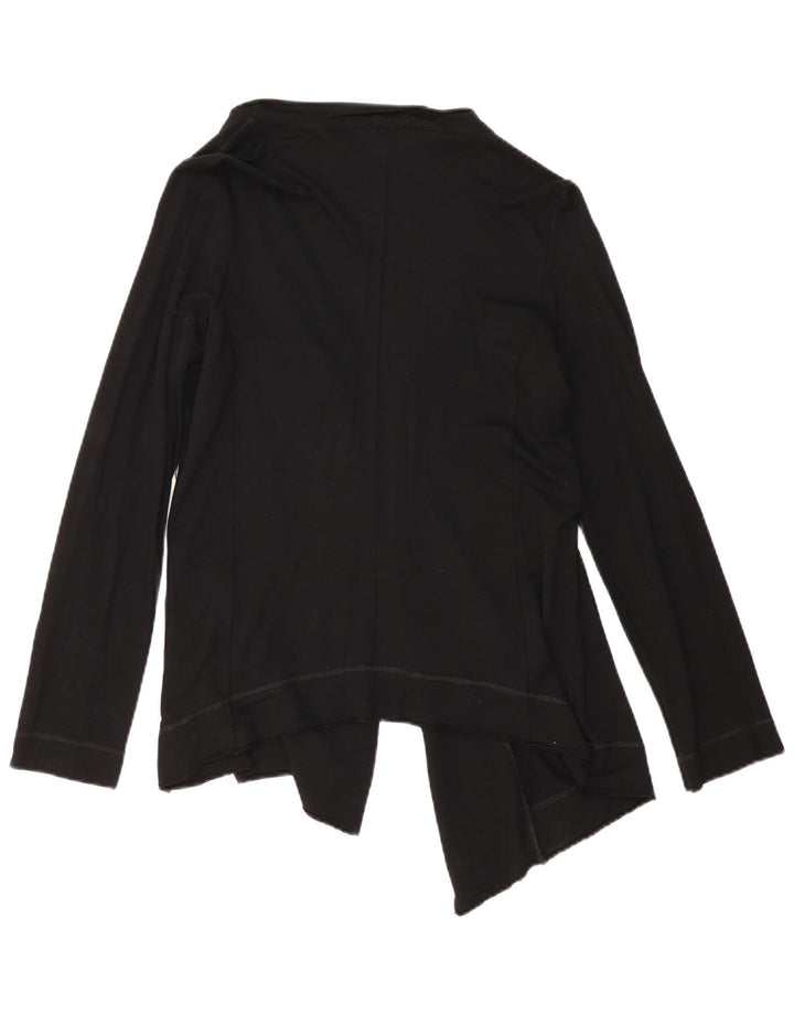 Benetton Womens Asymmetric Cardigan Sweater UK 12 Medium Black