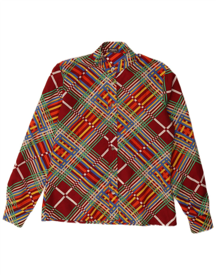 Mass Womens Shirt Blouse UK 14 Medium Multicoloured Check