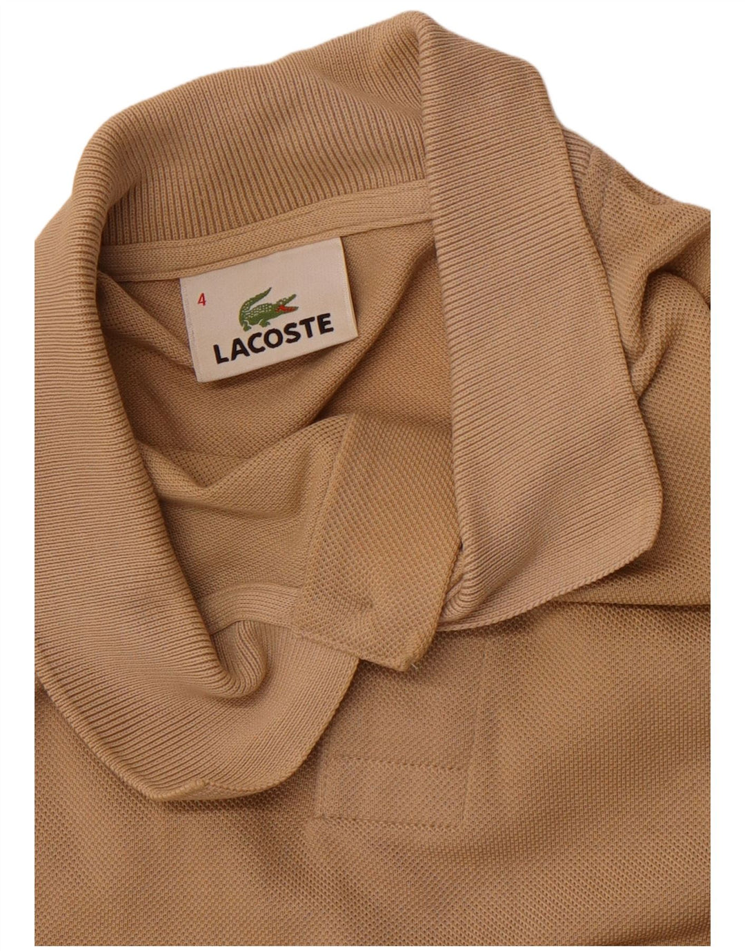 LACOSTE Mens Polo Shirt Size 4 Medium Brown