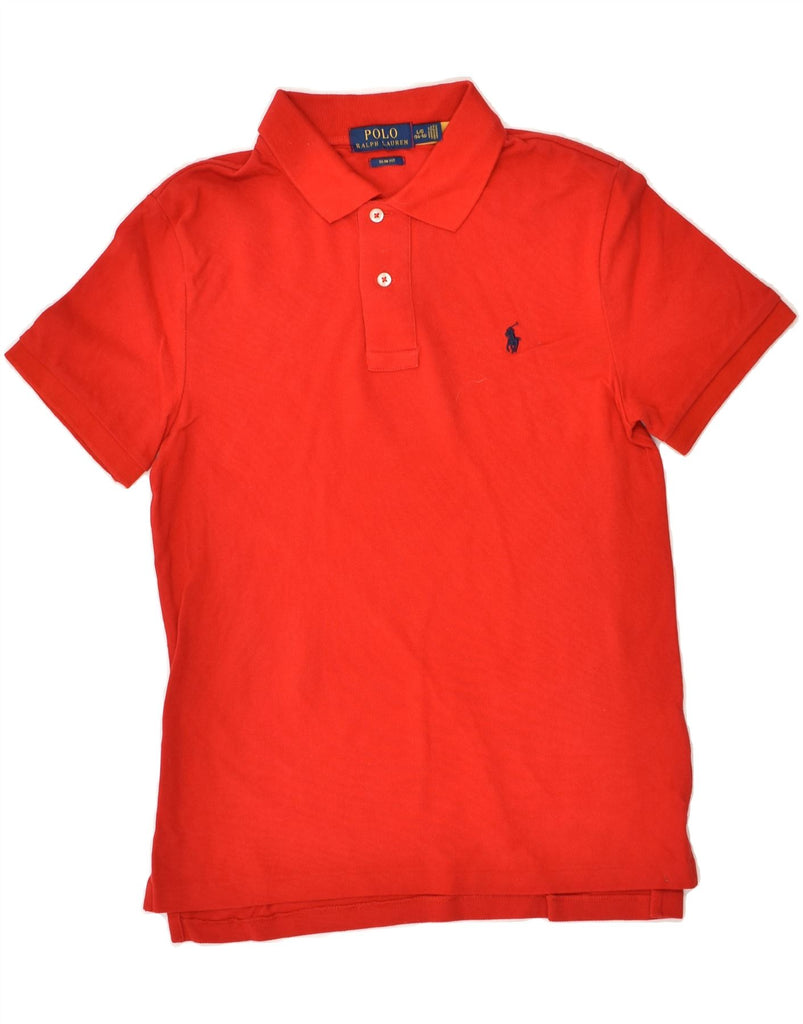 POLO RALPH LAUREN Boys Slim Fit Polo Shirt 14-15 Years Large  Red Cotton | Vintage Polo Ralph Lauren | Thrift | Second-Hand Polo Ralph Lauren | Used Clothing | Messina Hembry 