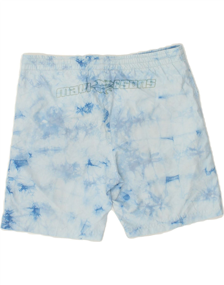 MAUI AND SONS Boys Graphic Swimming Shorts 11-12 Years XL  Blue Tie Dye | Vintage Maui and Sons | Thrift | Second-Hand Maui and Sons | Used Clothing | Messina Hembry 