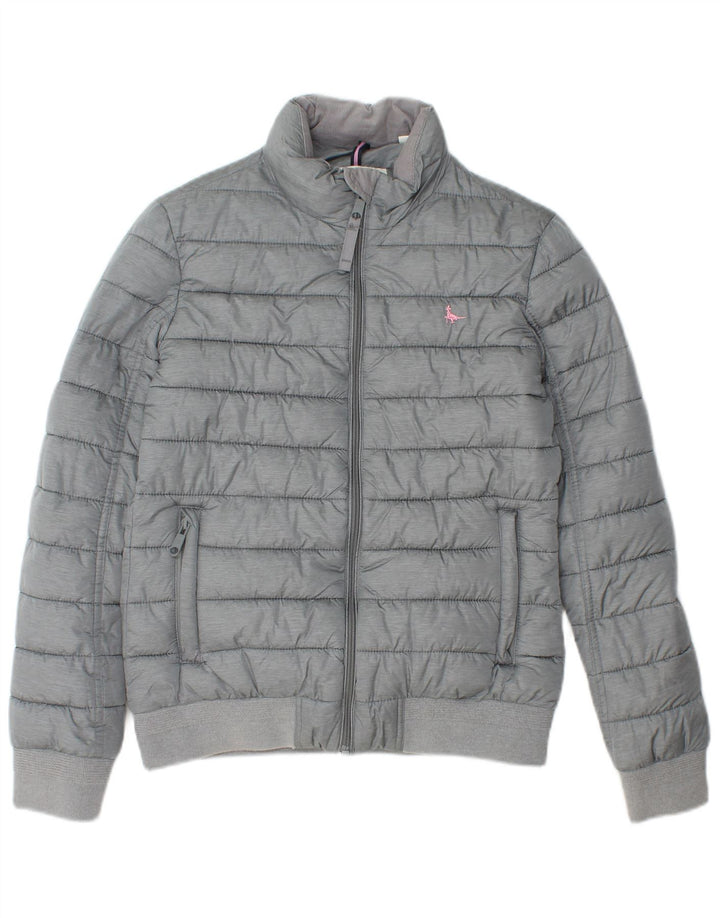 JACK WILLS Womens Padded Jacket UK 8 Small Grey Polyester