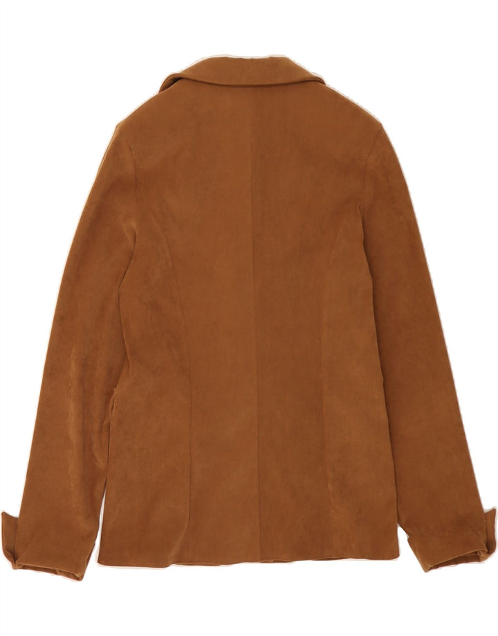 MODA ITALIANA Womens 4 Button Blazer Jacket UK 12 Medium Brown Vintage Moda Italiana and Second-Hand Moda Italiana from Messina Hembry 