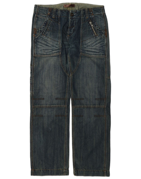 Kenvelo Mens Straight Jeans W33 L32 Blue