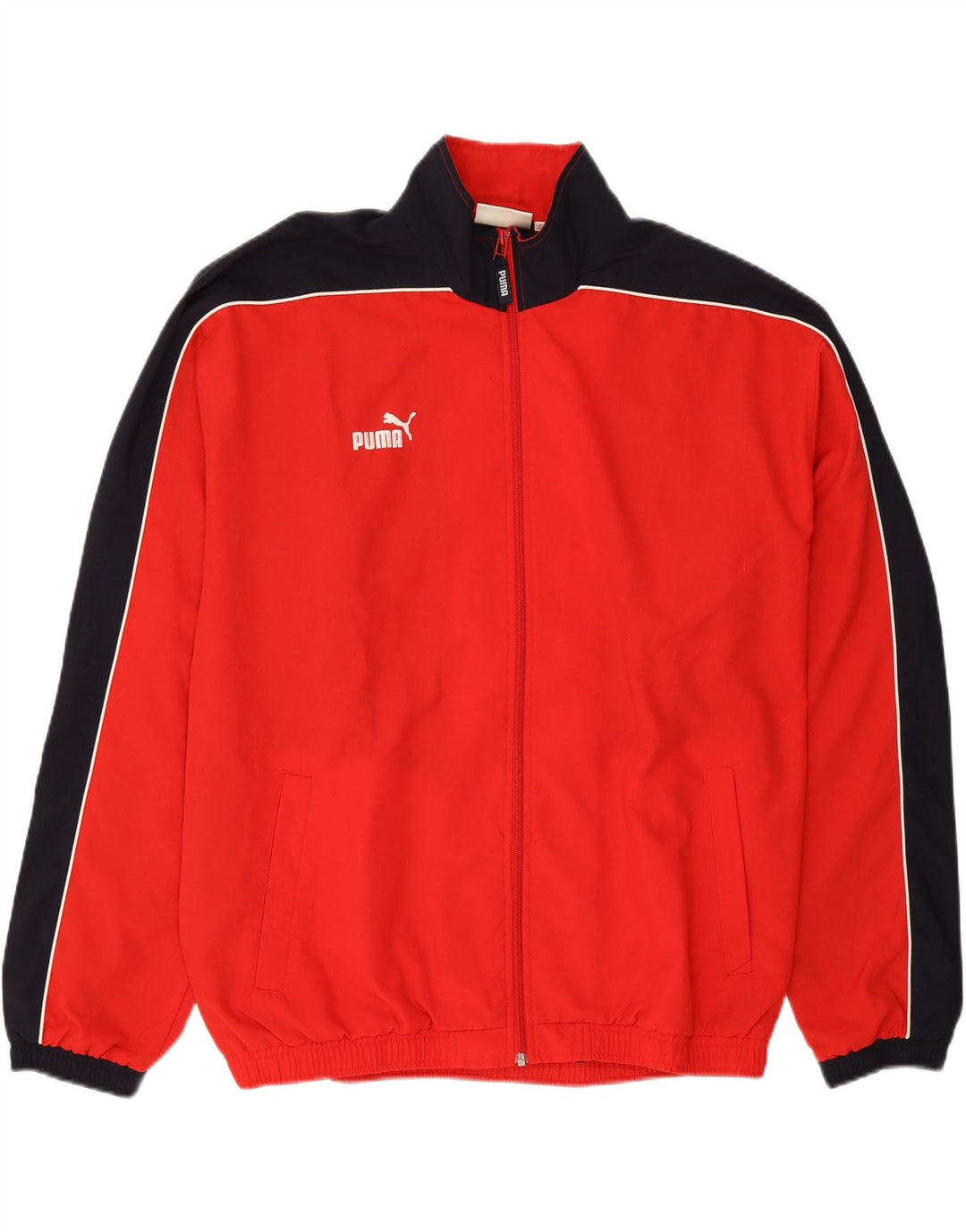 PUMA Mens Tracksuit Top Jacket XL Red Colourblock Polyester Vintage Puma and Second-Hand Puma from Messina Hembry 