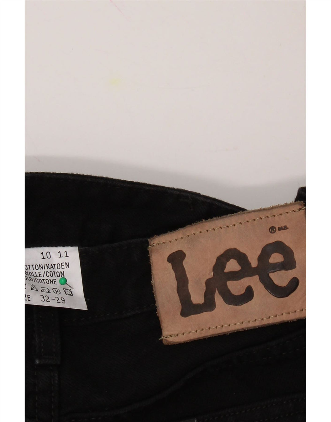 LEE Mens Cropped Tapered Jeans W29 L26 Black Cotton Vintage Lee and Second-Hand Lee from Messina Hembry 