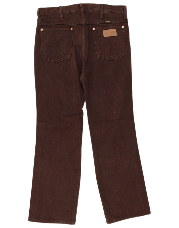 Wrangler Mens Straight Jeans W32 L28 Brown Cotton