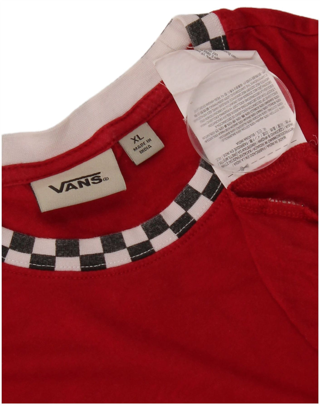Vans Womens T-Shirt Top UK 18 XL Red Cotton