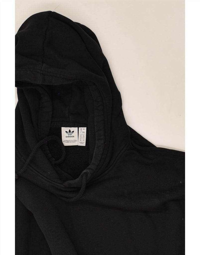ADIDAS Womens Hoodie Jumper UK 20 2XL Black Cotton | Vintage Adidas | Thrift | Second-Hand Adidas | Used Clothing | Messina Hembry 