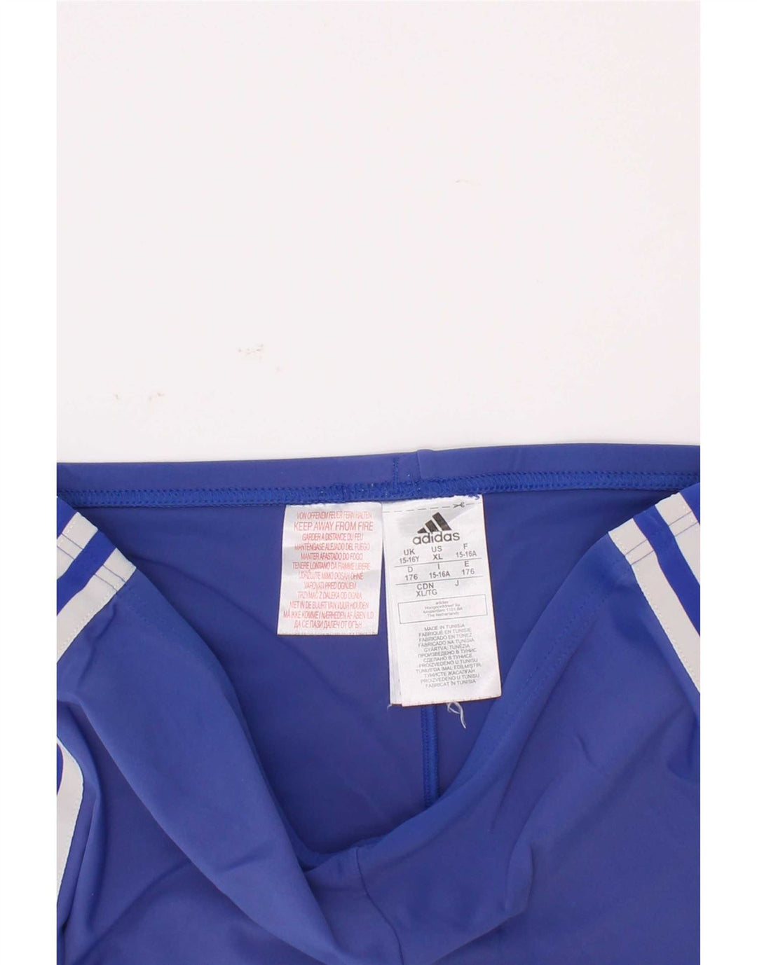 Adidas Girls Sport Shorts 15-16 Years Blue Polyester