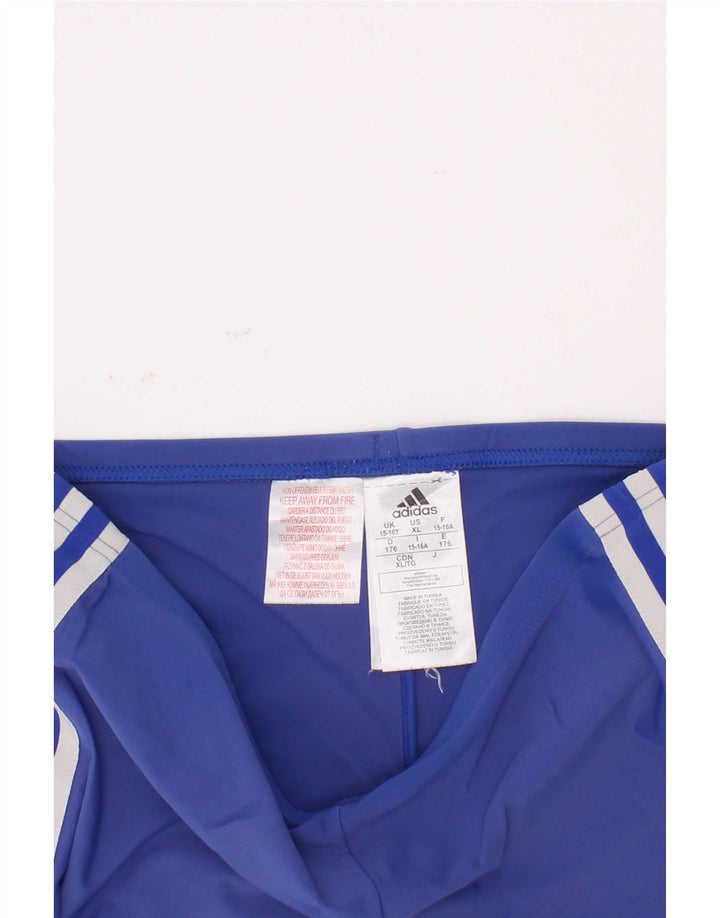 Adidas Girls Sport Shorts 15-16 Years Blue Polyester