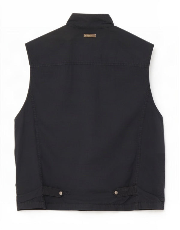 Marlboro Classics Mens Utility Gilet EU 54 2XL Grey Cotton