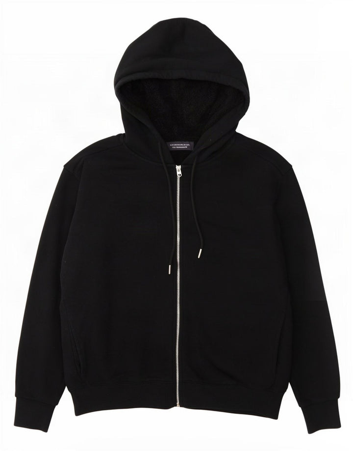 Marks & Spencer Womens Oversized Zip Hoodie Sweater UK 14 Medium Black